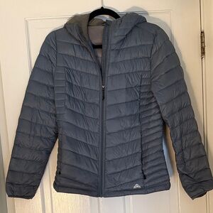 Eastern Mountain Sports blue puff jacket